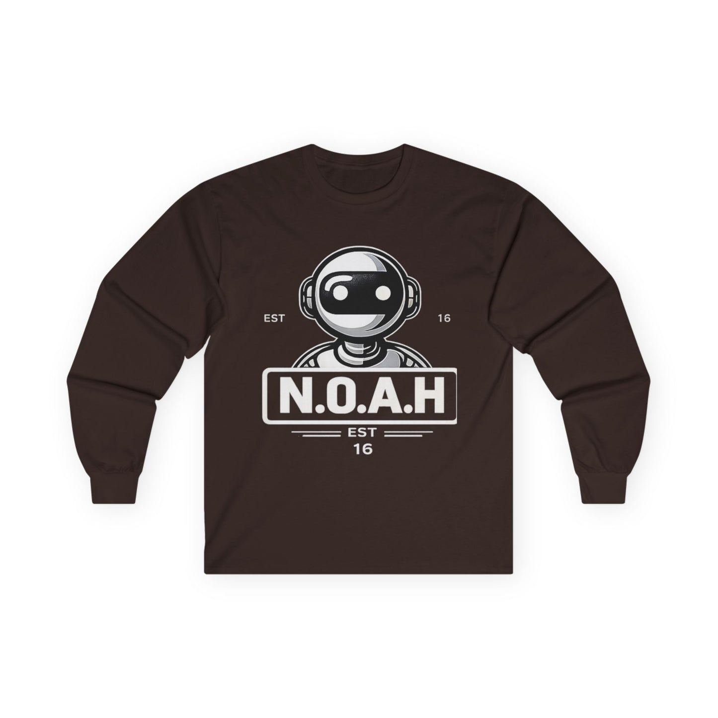 Robot Logo Long Sleeve Tee — N.O.A.H™ Tech Graphic Shirt