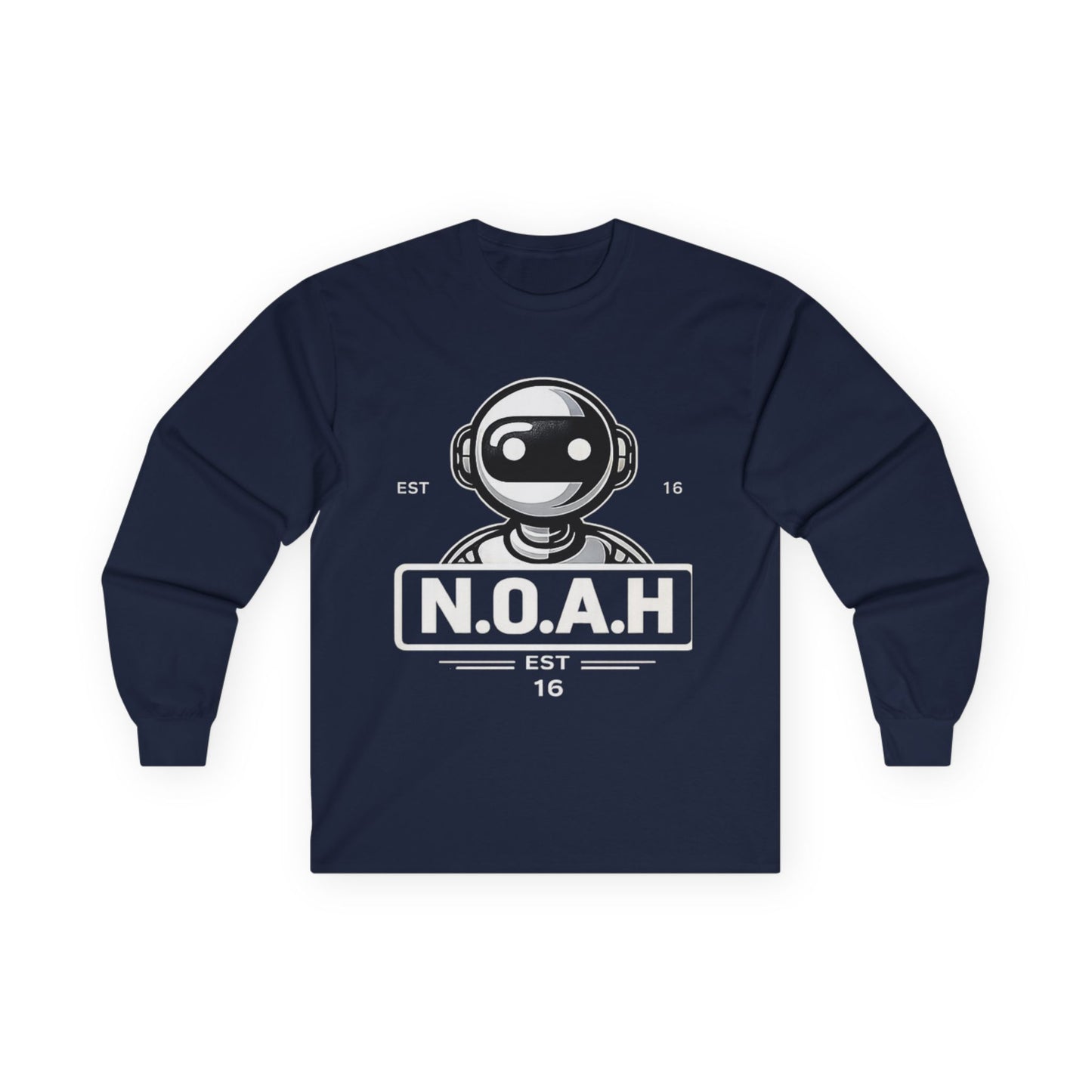 Robot Logo Long Sleeve Tee — N.O.A.H™ Tech Graphic Shirt