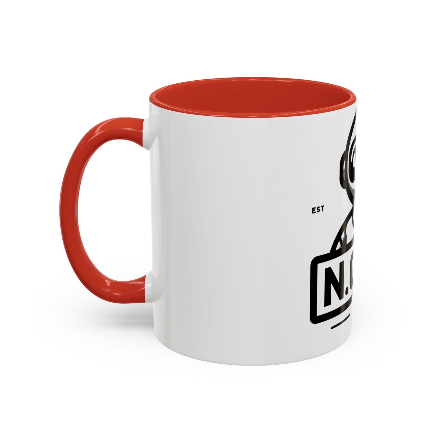 N.O.A.H™ Robot Accent Coffee Mug — Personalized Name Coffee Cup (11/15oz)