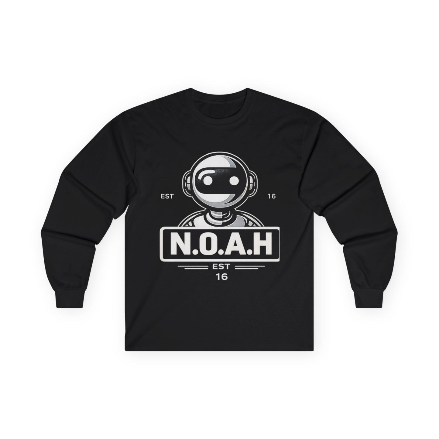 Robot Logo Long Sleeve Tee — N.O.A.H™ Tech Graphic Shirt