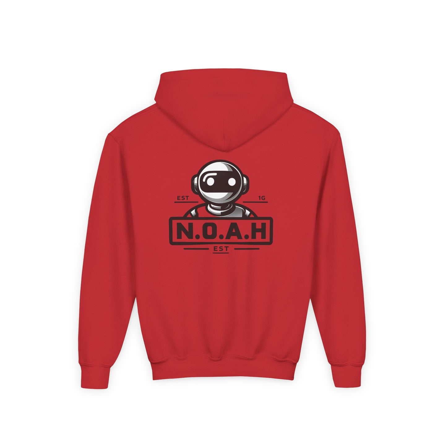 Youth Hoodie - Nation of All Humans™ (N.O.A.H™)" Graphic Astronaut Logo Hoodie