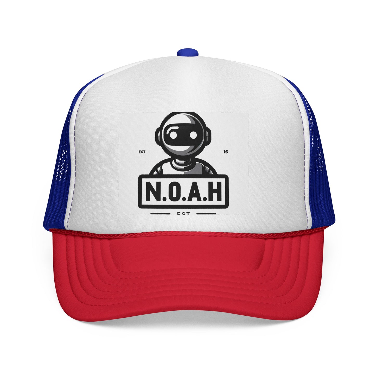 N.O.A.H™ Robot head Logo Trucker Cap — Retro Space Pilot Mesh Hat