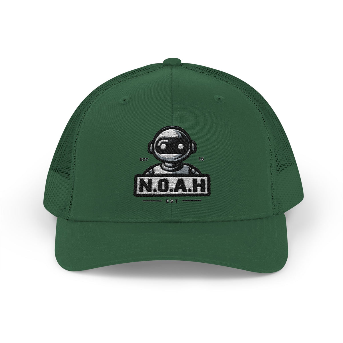N.O.A.H™ Trucker Cap — Retro Robot 'NOAH' Embroidered Snapback