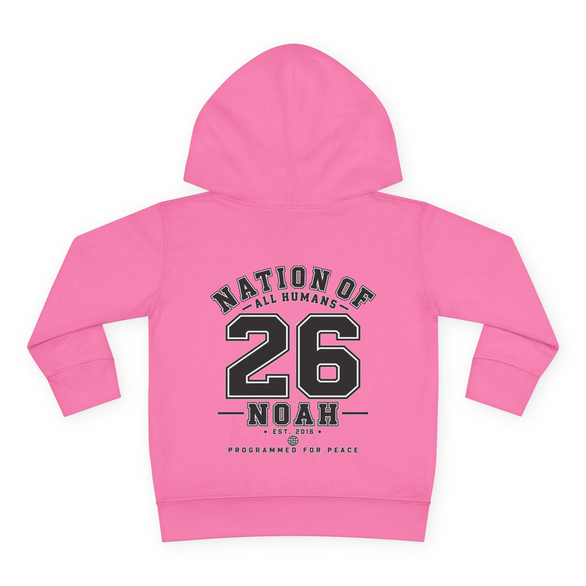 N.O.A.H™ Robot Kids Hoodie — Toddler Pullover with Logo front & Back 'Nation of All Humans' Graphic
