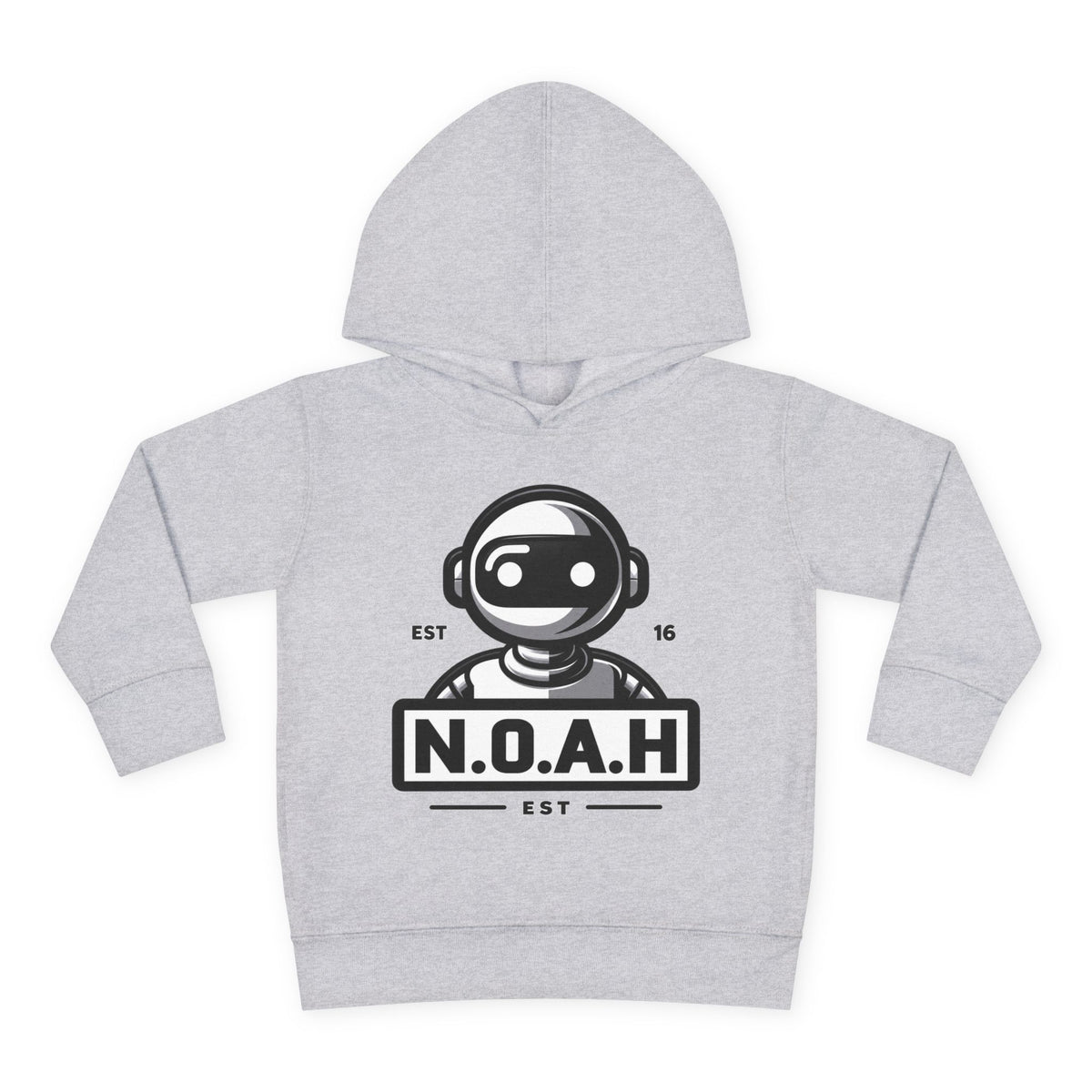 N.O.A.H™ Robot Kids Hoodie — Toddler Pullover with Logo front & Back 'Nation of All Humans' Graphic