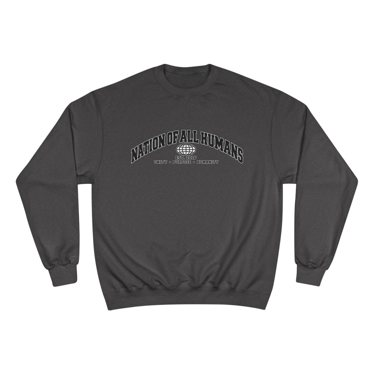 Nation of All Humans™ Champion Sweatshirt — Graphic Crewneck