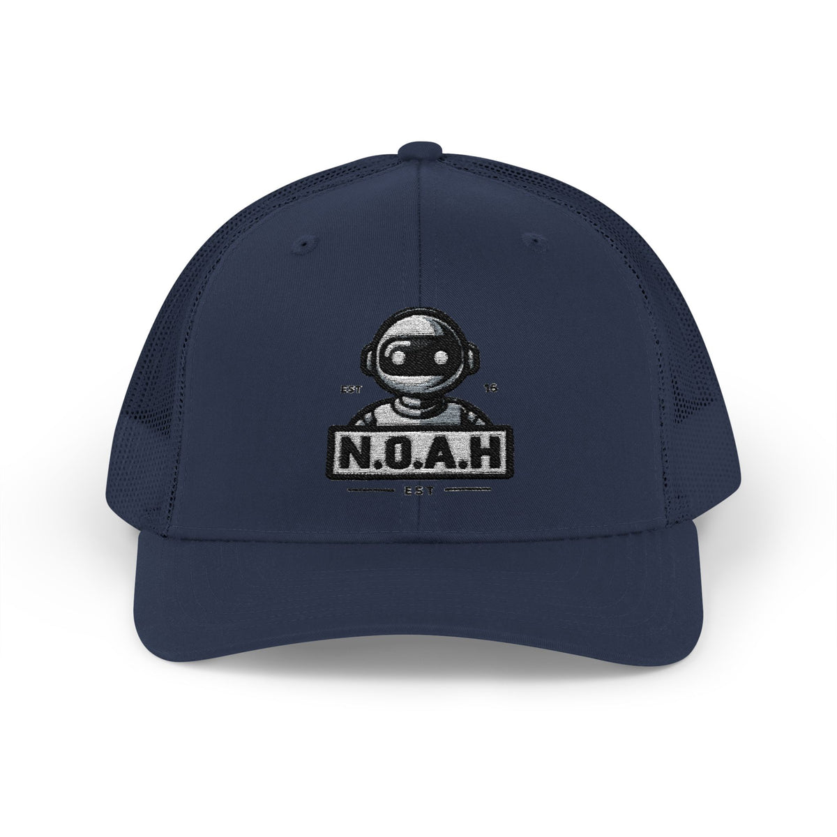 N.O.A.H™ Trucker Cap — Retro Robot 'NOAH' Embroidered Snapback