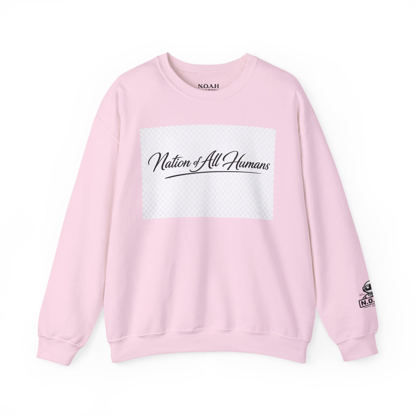 Nation of All Humans™ Crewneck Sweatshirt – N.O.A.H™ Unity Graphic Pullover