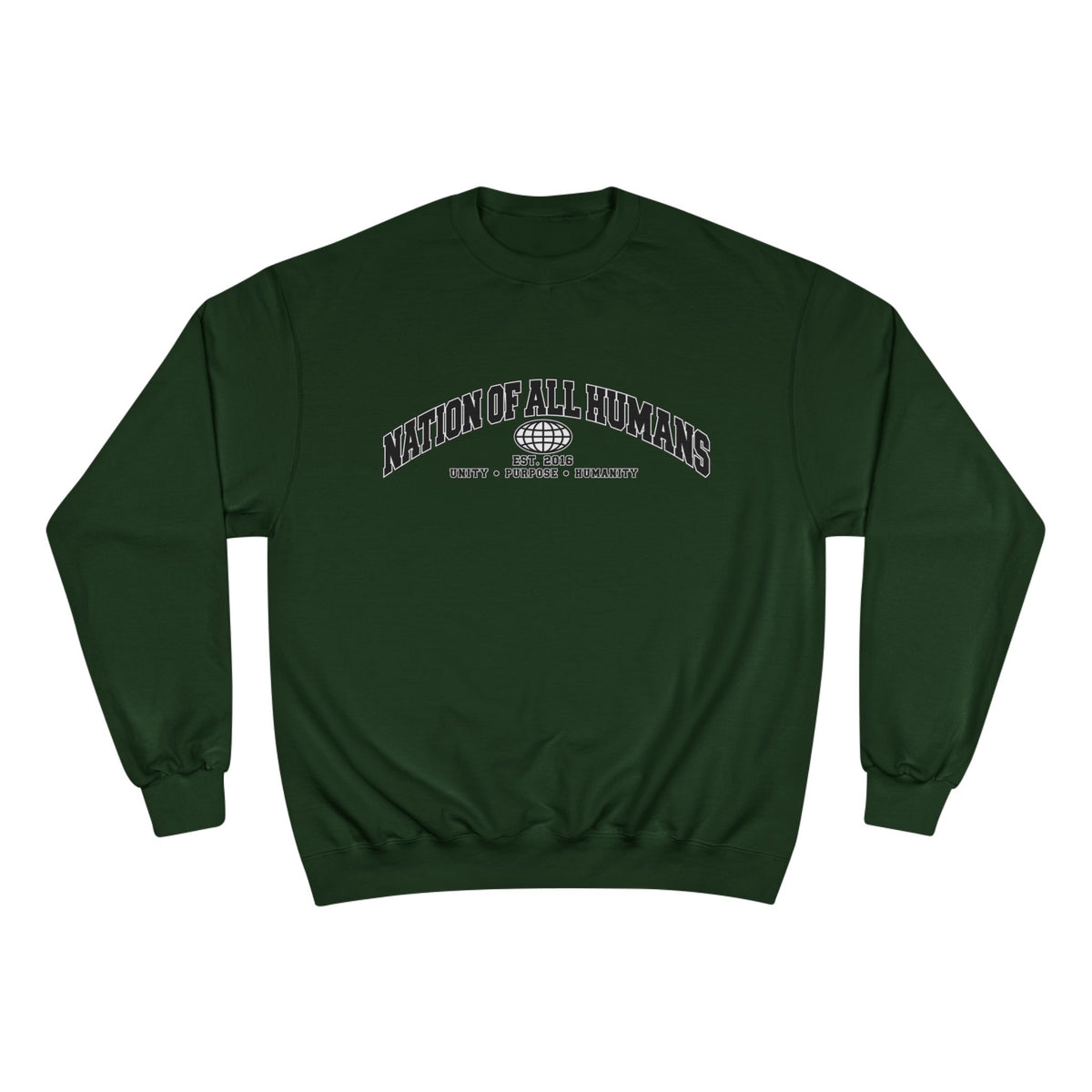 Nation of All Humans™ Champion Sweatshirt — Graphic Crewneck