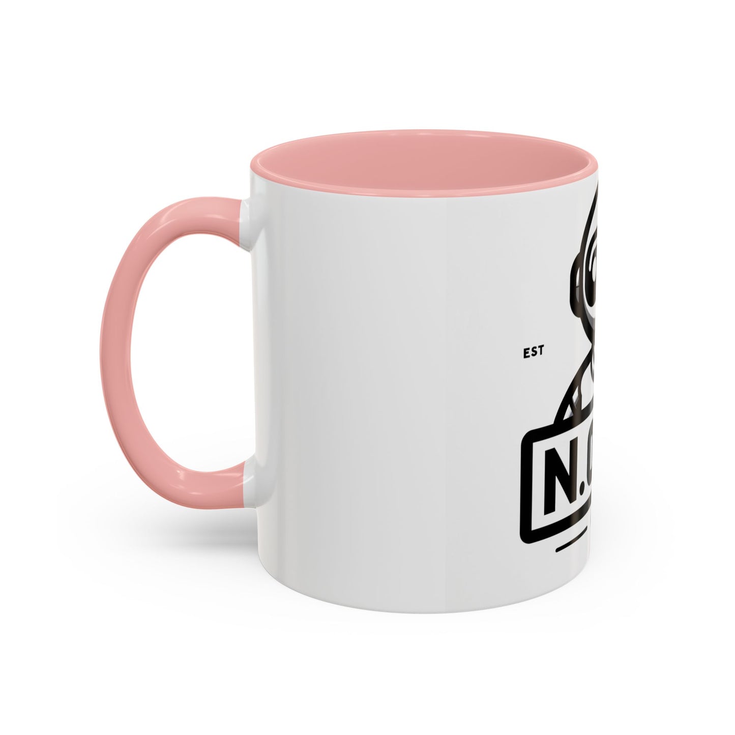 N.O.A.H™ Robot Accent Coffee Mug — Personalized Name Coffee Cup (11/15oz)