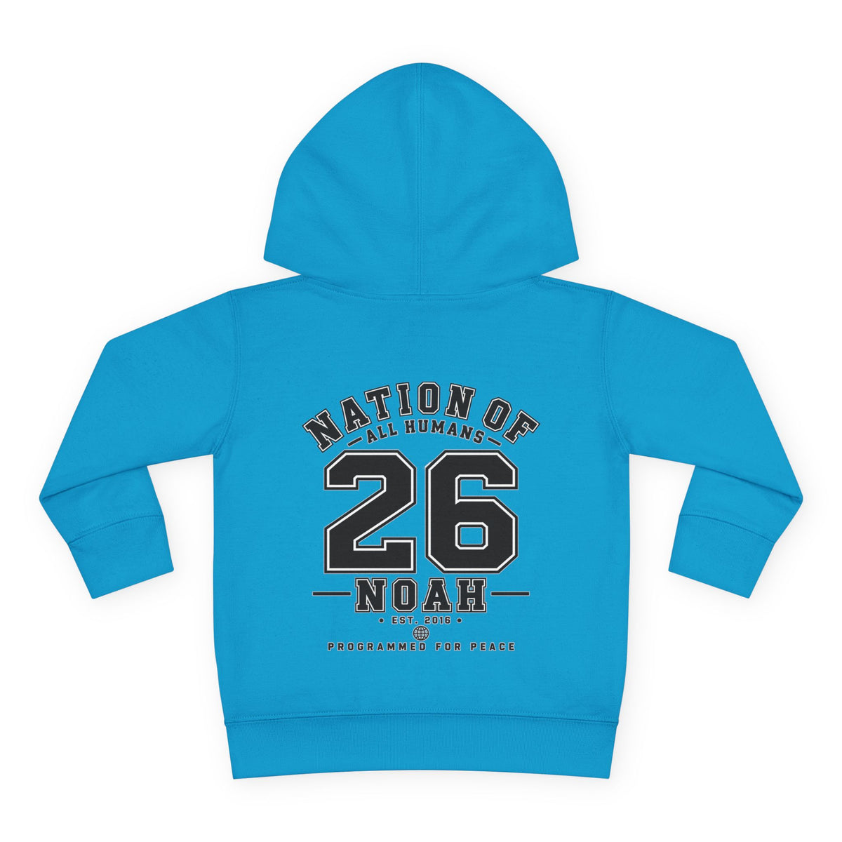 N.O.A.H™ Robot Kids Hoodie — Toddler Pullover with Logo front & Back 'Nation of All Humans' Graphic