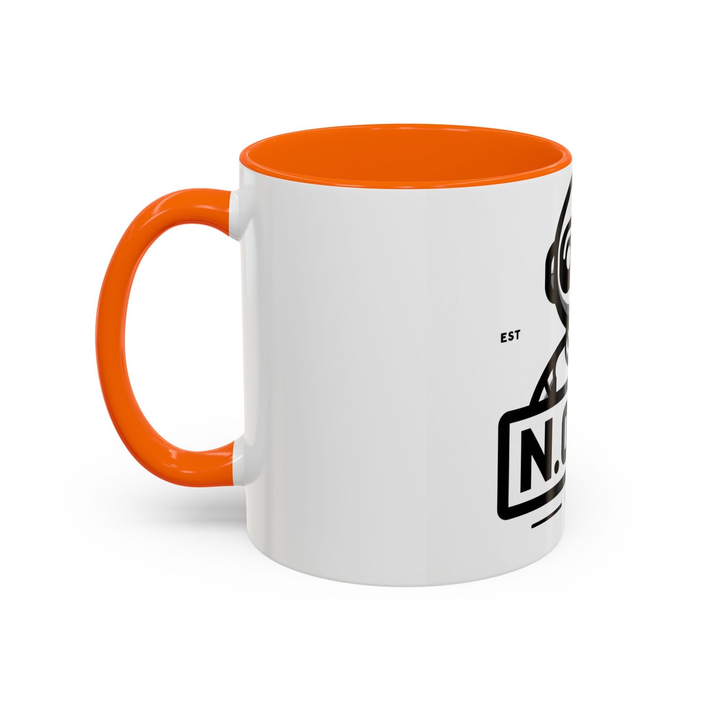 N.O.A.H™ Robot Accent Coffee Mug — Personalized Name Coffee Cup (11/15oz)