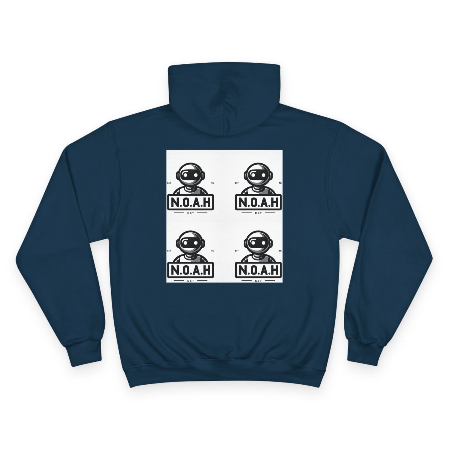 N.O.A.H™ Robot Head Hoodie — Vintage Space Logo Champion Pullover