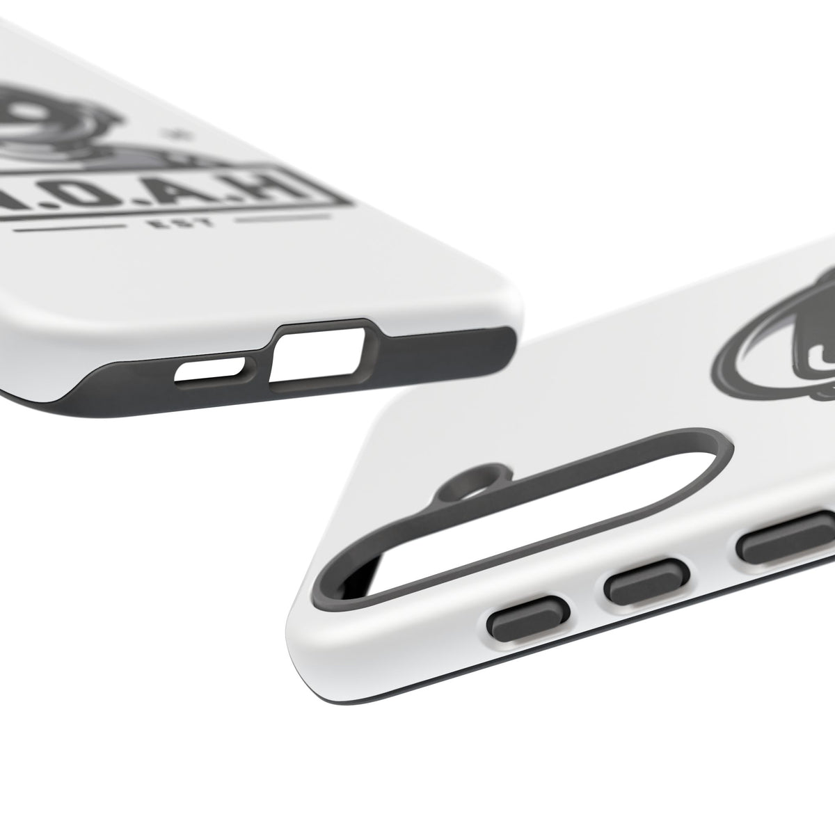 N.O.A.H™ Robot Phone Case — Retro Monochrome Tech Logo Protective Case