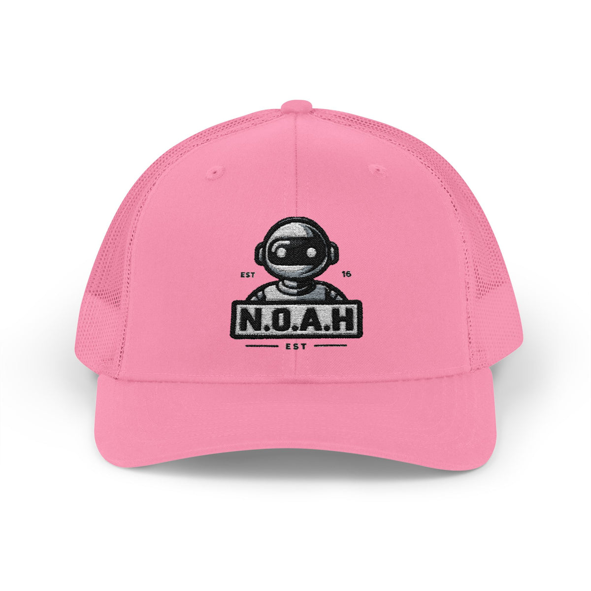 N.O.A.H™ Trucker Cap — Retro Robot 'NOAH' Embroidered Snapback