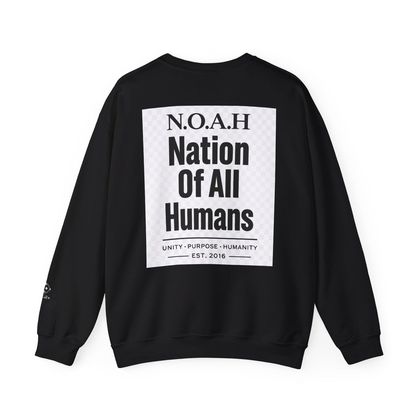 Nation of All Humans™ Crewneck Sweatshirt – N.O.A.H™ Unity Graphic Pullover