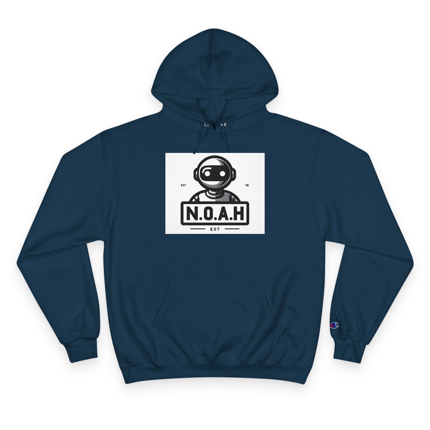 N.O.A.H™ Robot Head Hoodie — Vintage Space Logo Champion Pullover