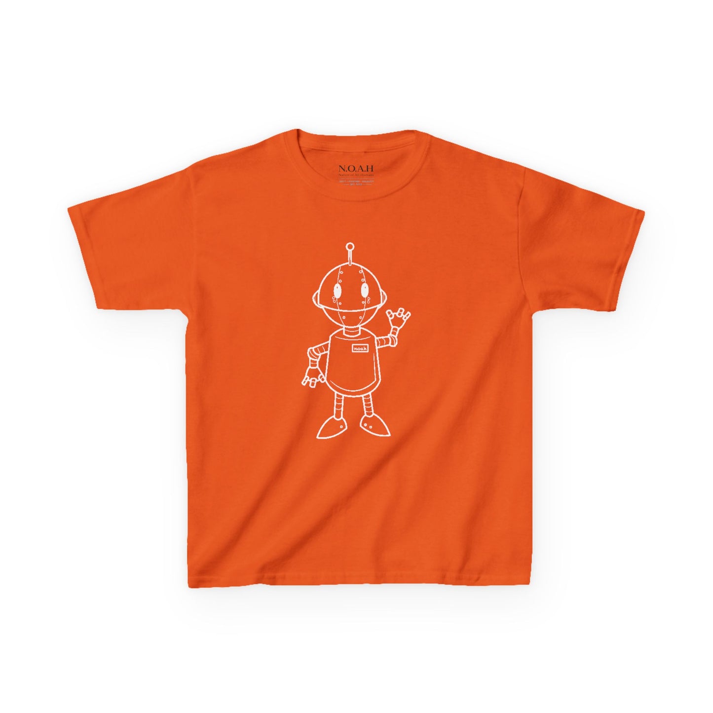 Kids N.O.A.H™ '' FIRST ''Robot Tee — "Nation Of All Humans" Back Print