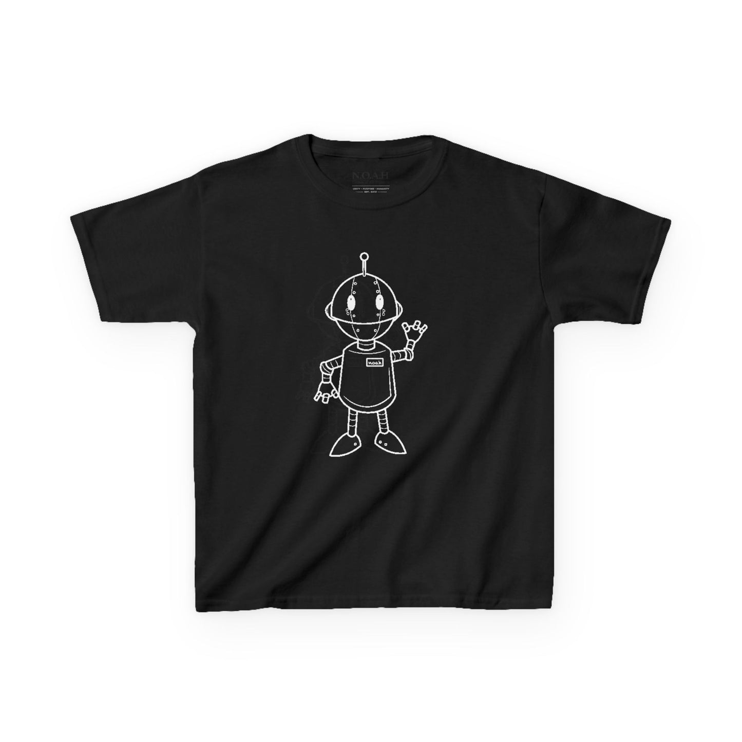 Kids N.O.A.H™ '' FIRST ''Robot Tee — "Nation Of All Humans" Back Print