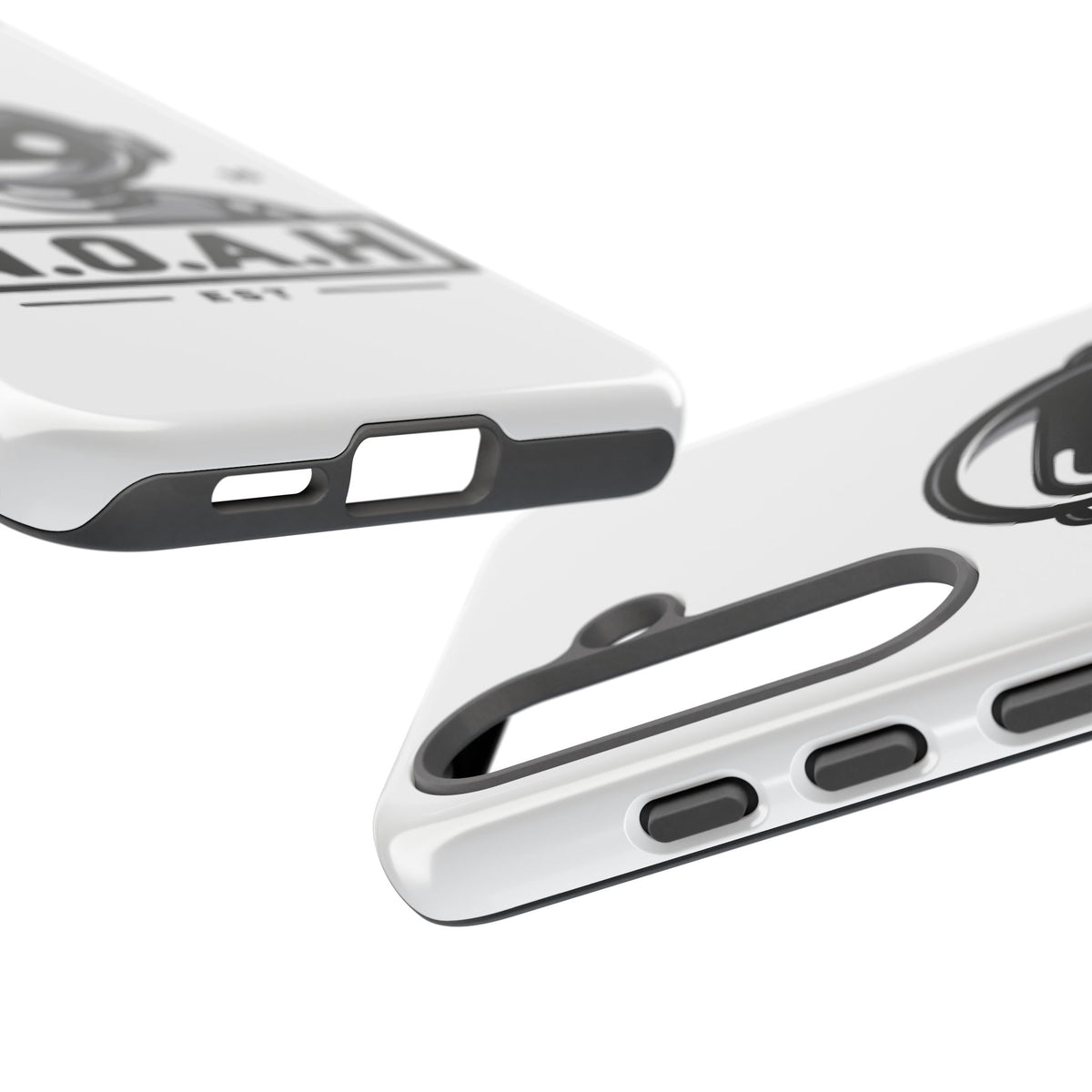 N.O.A.H™ Robot Phone Case — Retro Monochrome Tech Logo Protective Case