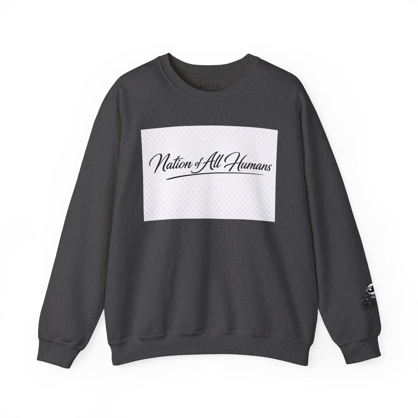 Nation of All Humans™ Crewneck Sweatshirt – N.O.A.H™ Unity Graphic Pullover