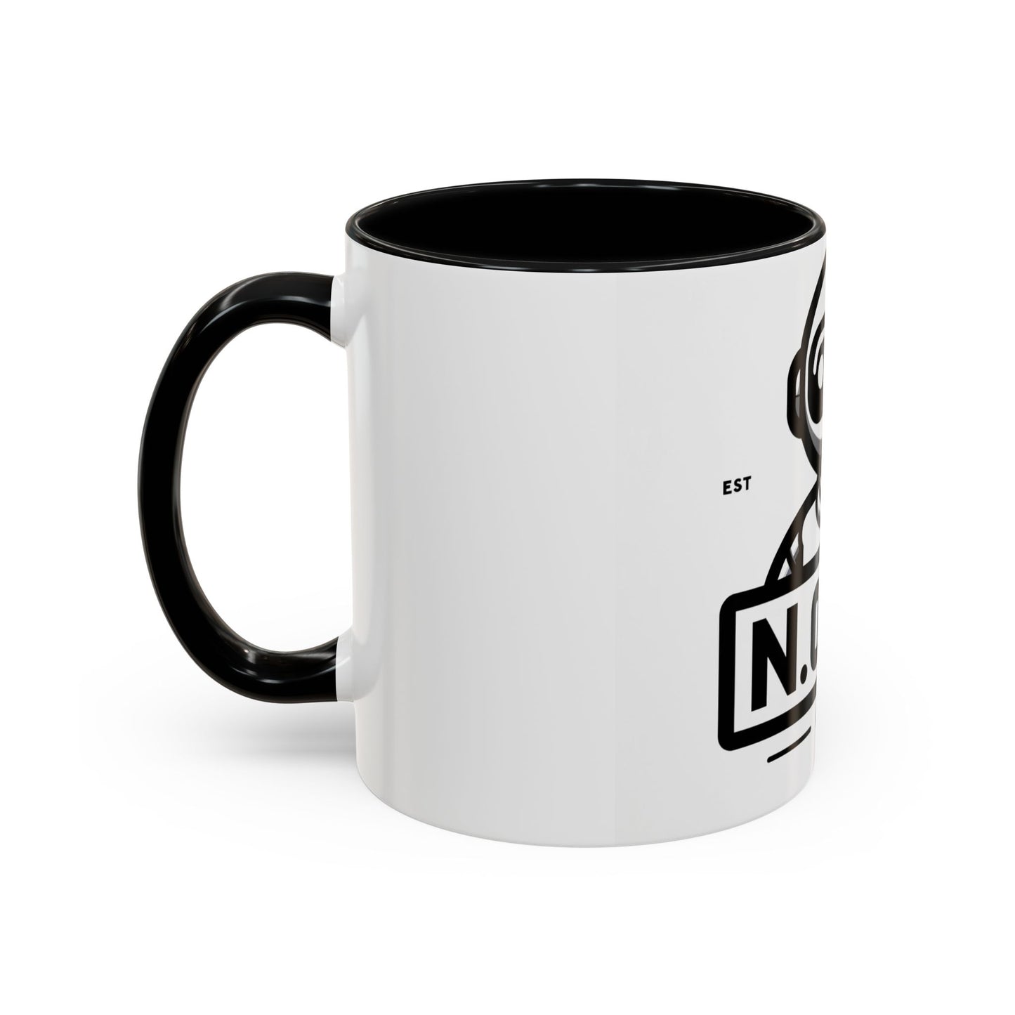 N.O.A.H™ Robot Accent Coffee Mug — Personalized Name Coffee Cup (11/15oz)