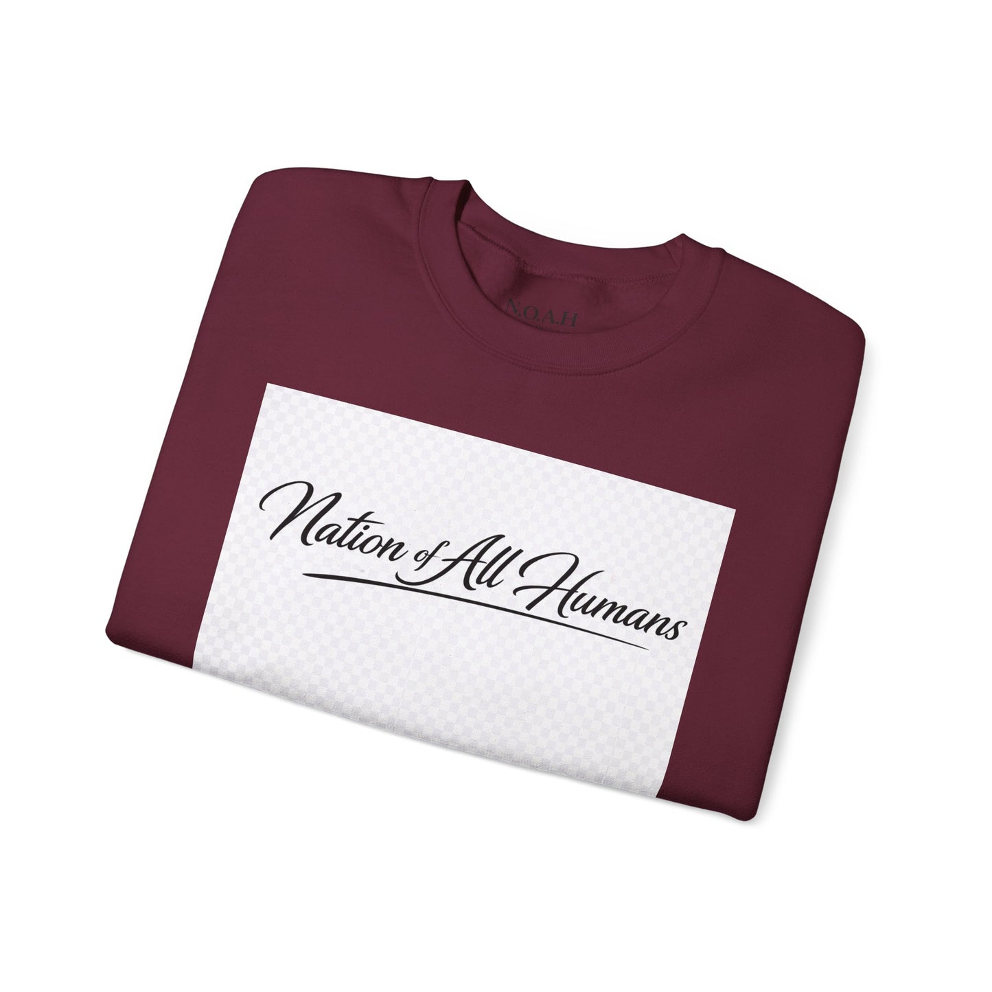 Nation of All Humans™ Crewneck Sweatshirt – N.O.A.H™ Unity Graphic Pullover