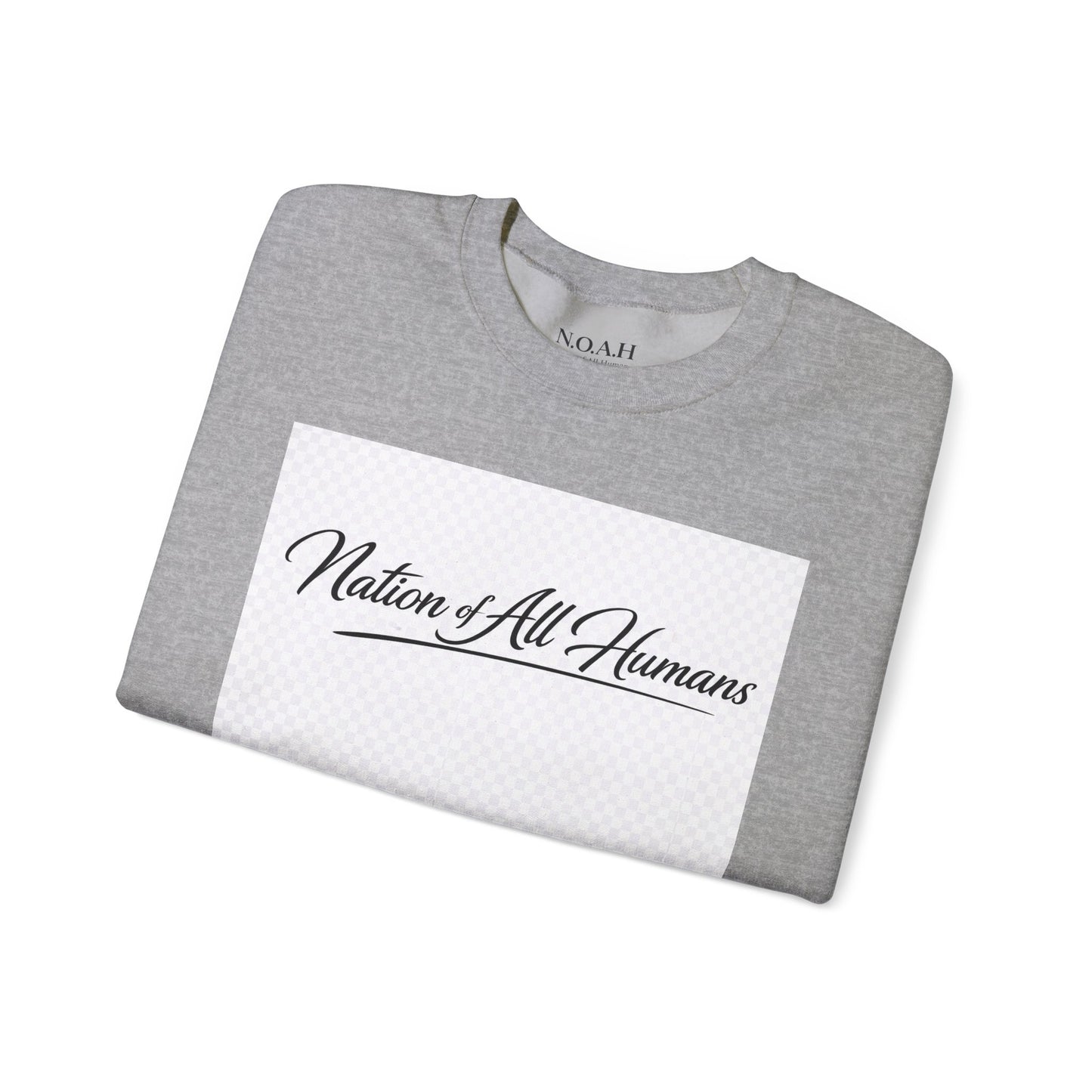 Nation of All Humans™ Crewneck Sweatshirt – N.O.A.H™ Unity Graphic Pullover