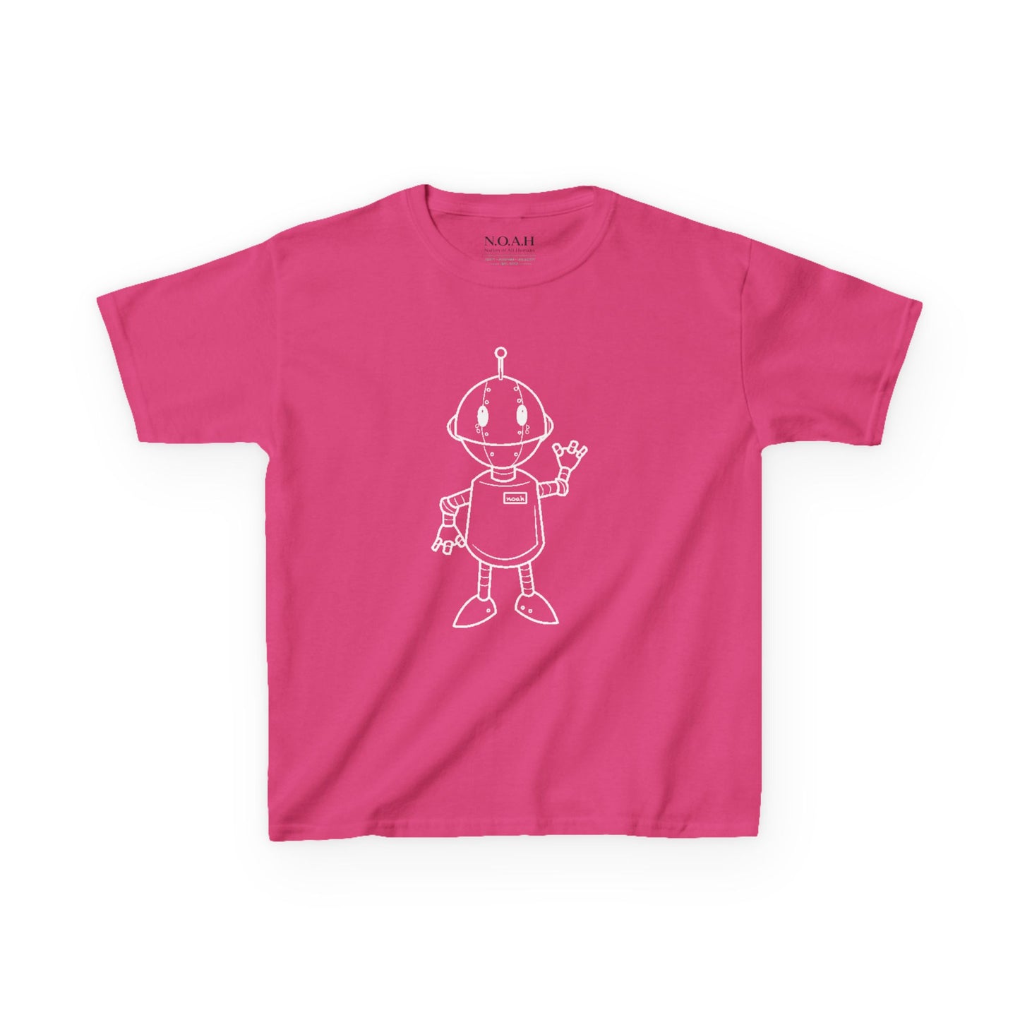 Kids N.O.A.H™ '' FIRST ''Robot Tee — "Nation Of All Humans" Back Print