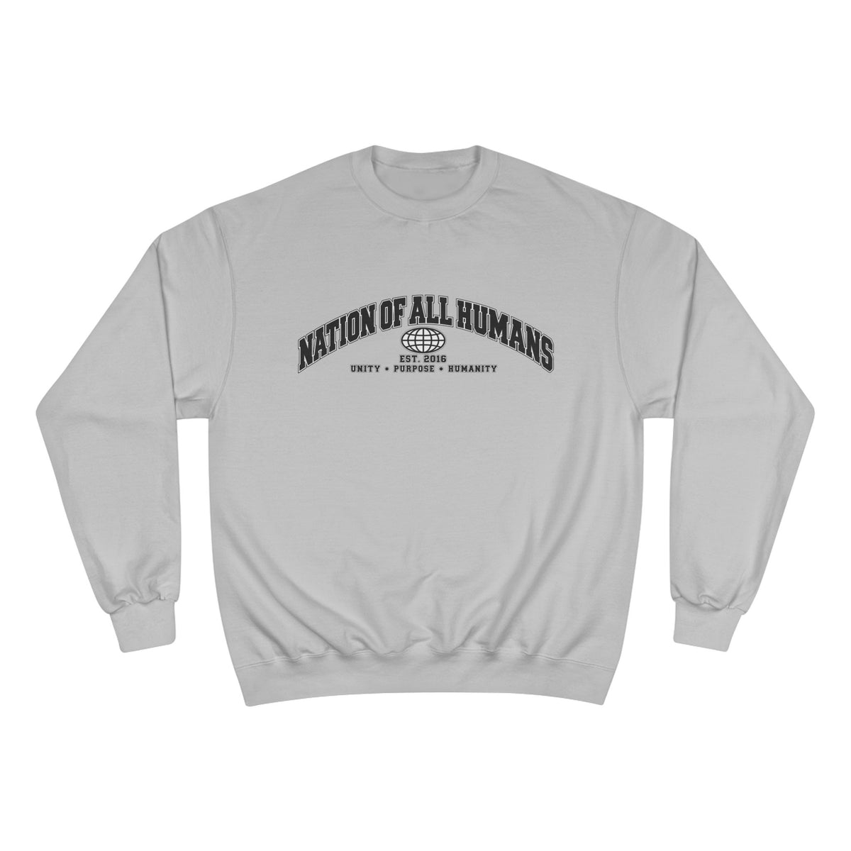Nation of All Humans™ Champion Sweatshirt — Graphic Crewneck