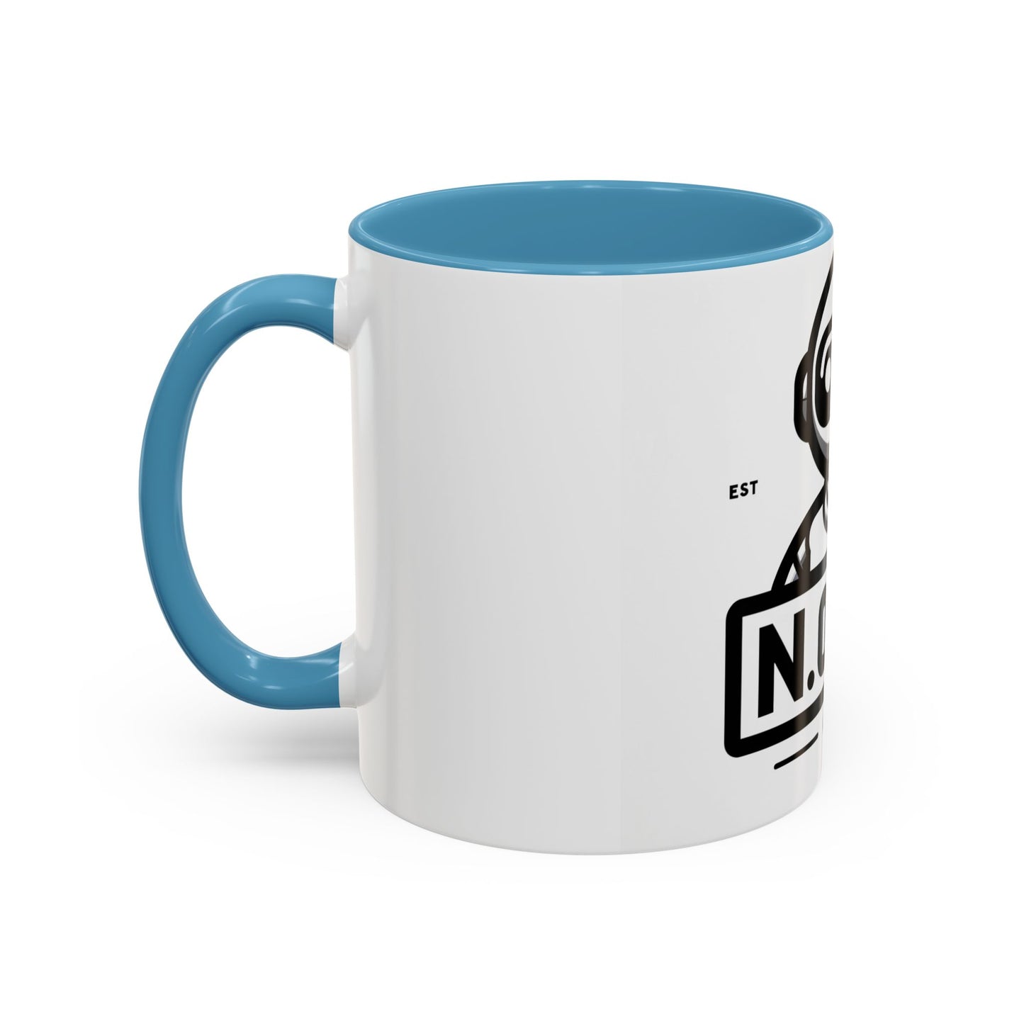 N.O.A.H™ Robot Accent Coffee Mug — Personalized Name Coffee Cup (11/15oz)