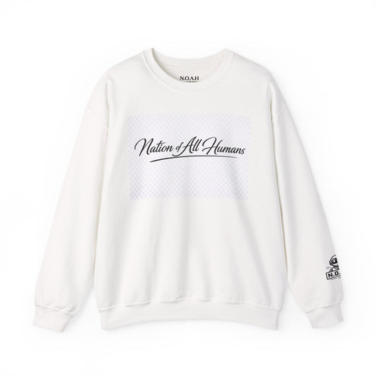 Nation of All Humans™ Crewneck Sweatshirt – N.O.A.H™ Unity Graphic Pullover