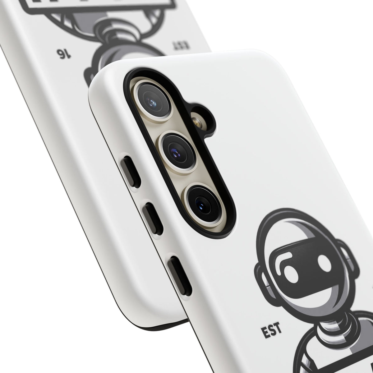 N.O.A.H™ Robot Phone Case — Retro Monochrome Tech Logo Protective Case
